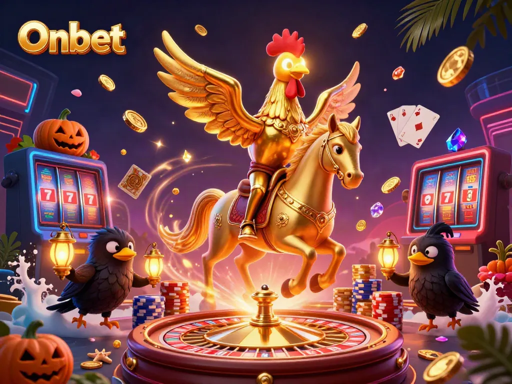 Experience thrilling gameplay at Onbet with vibrant casino characters and dynamic game elements.