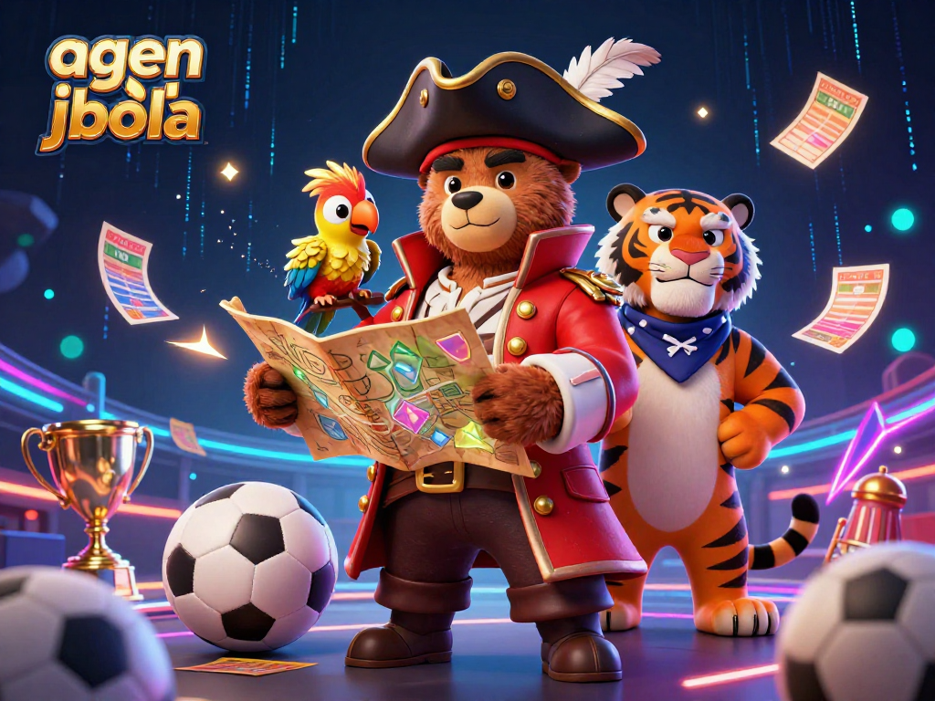 Experience thrilling betting action with agen judi bola on a vibrant, colorful sports scene.