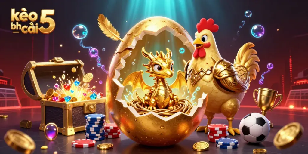Experience thrilling sports betting with kèo nhà cái 5 in a vivid, dynamic illustration.