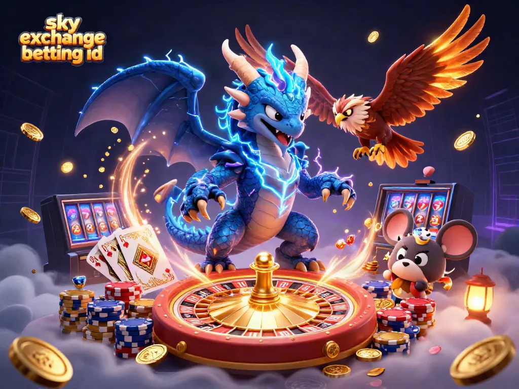 Engage in thrilling gameplay with your sky exchange betting id amidst an electrifying casino scene.
