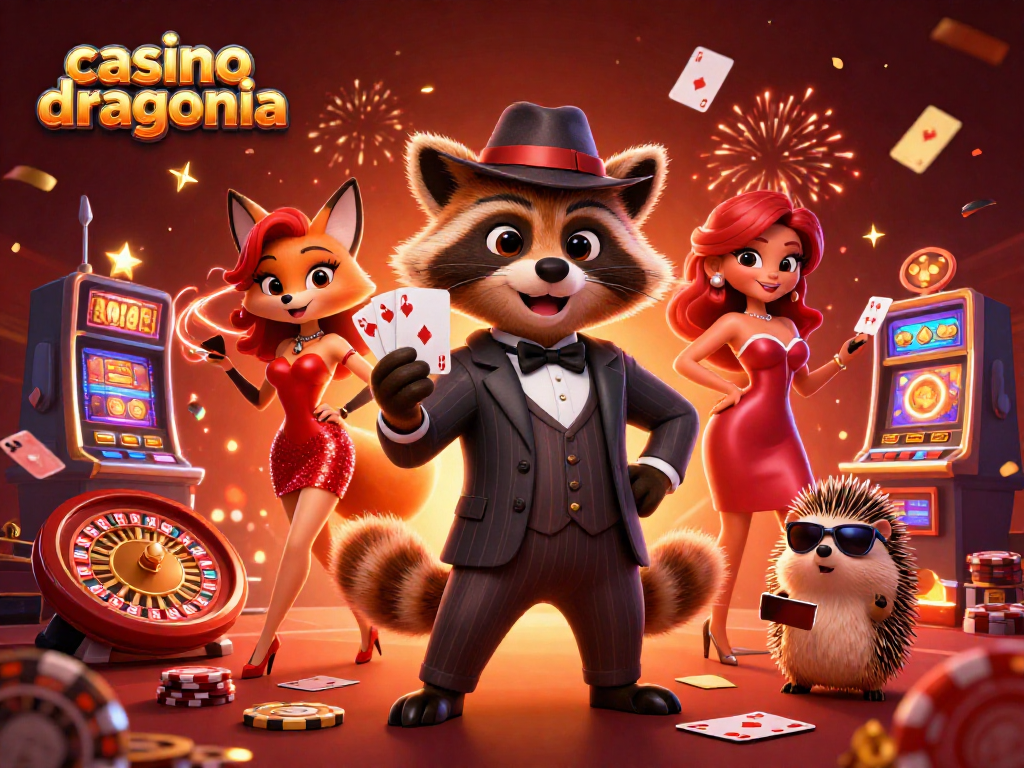 Participez à l'aventure de casino dragonia avec des jeux de cartes, des machines à sous et des personnages amusants.