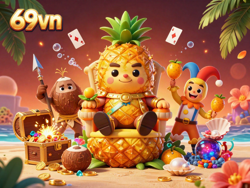 Engage with winning strategies at 69vn casino featuring vibrant golden characters and underwater treasures.