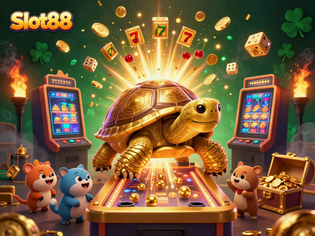 Join the excitement of Slot88 with golden tortoise pinball and jackpot treasures