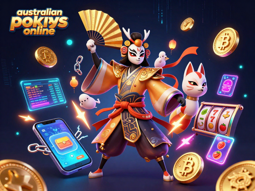 Play australian pokies online with vibrant characters and exciting game elements in a dynamic 3D scene
