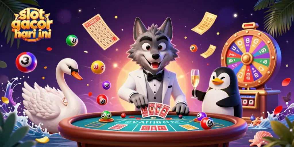 Menangkan slot gacor hari ini dengan ilustrasi 3D kartun yang dinamis dan penuh warna.