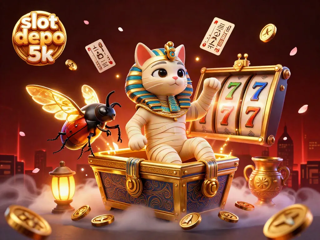 Experience thrilling action at slot depo 5k with dynamic spinning reels and vibrant casino elements.