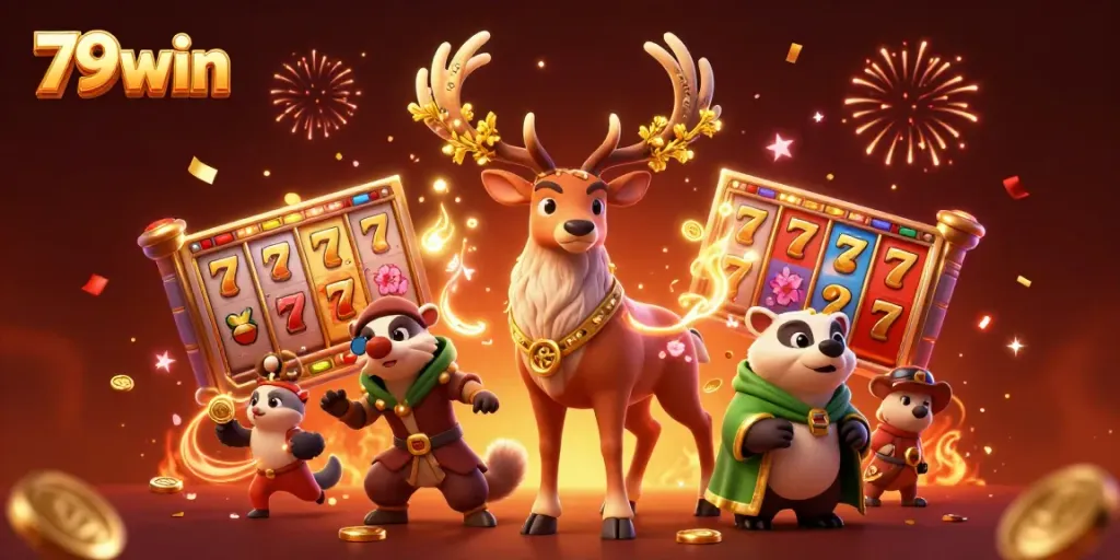Engage with 79win's immersive casino experience featuring dynamic gameplay and festive visuals.
