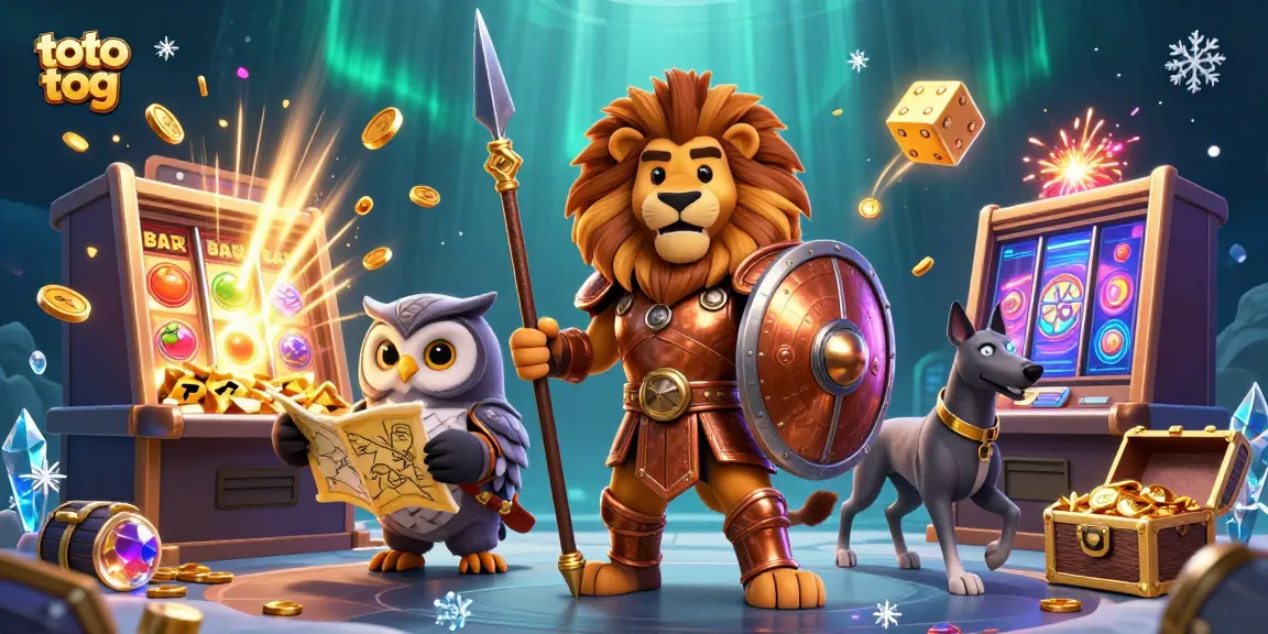 Experience thrilling jackpots with this vibrant illustration featuring toto tog and a dynamic casino atmosphere.