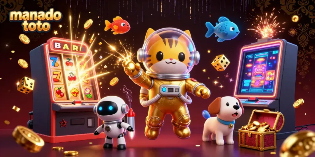 Experience manado toto's exciting gaming world filled with jackpot celebrations and dynamic characters.