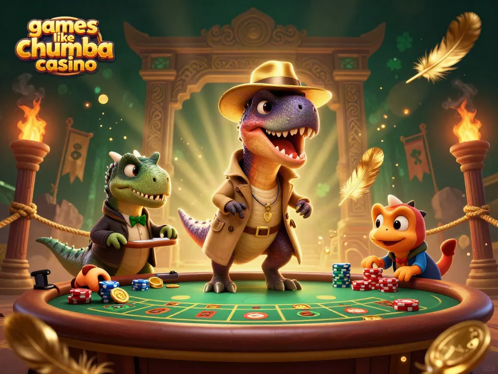 Engage in exhilarating gameplay with games like Chumba Casino where themed characters experience lively casino action.