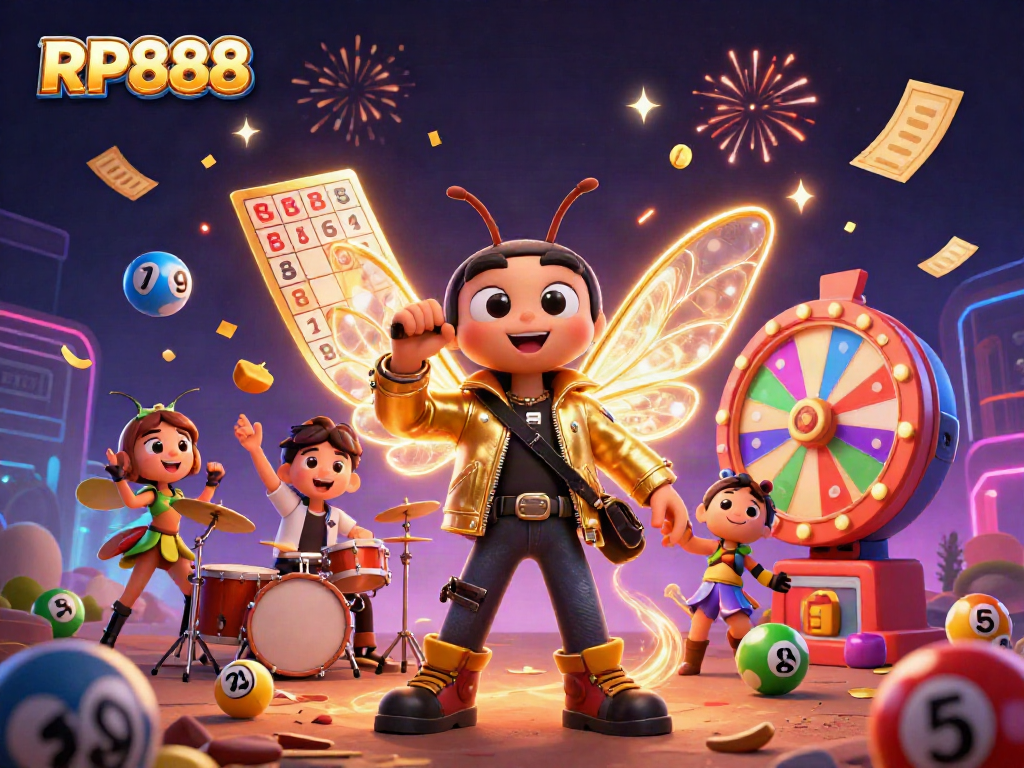 Experience the vibrant world of RP888 slots with thrilling game elements and characters.