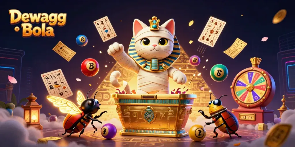 Experience the thrill of Dewagg Bola in a vibrant casino scene with dynamic game elements.