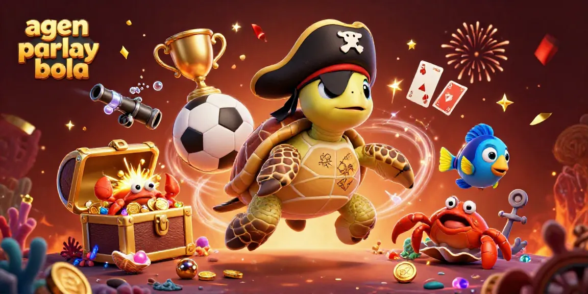 Engage in exciting sports betting with agen mix parlay bola alongside playful sea creatures in a vibrant underwater setting.