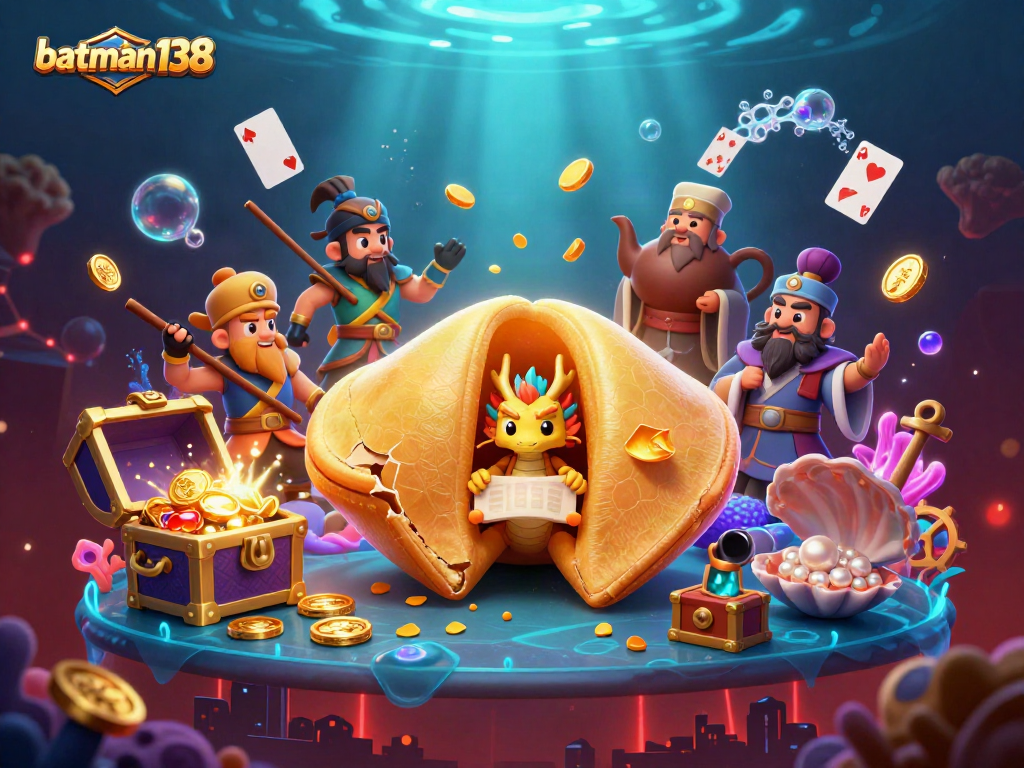 Engage in winning gameplay at batman138 with vibrant dragons and floating treasure that enhance your casino experience.