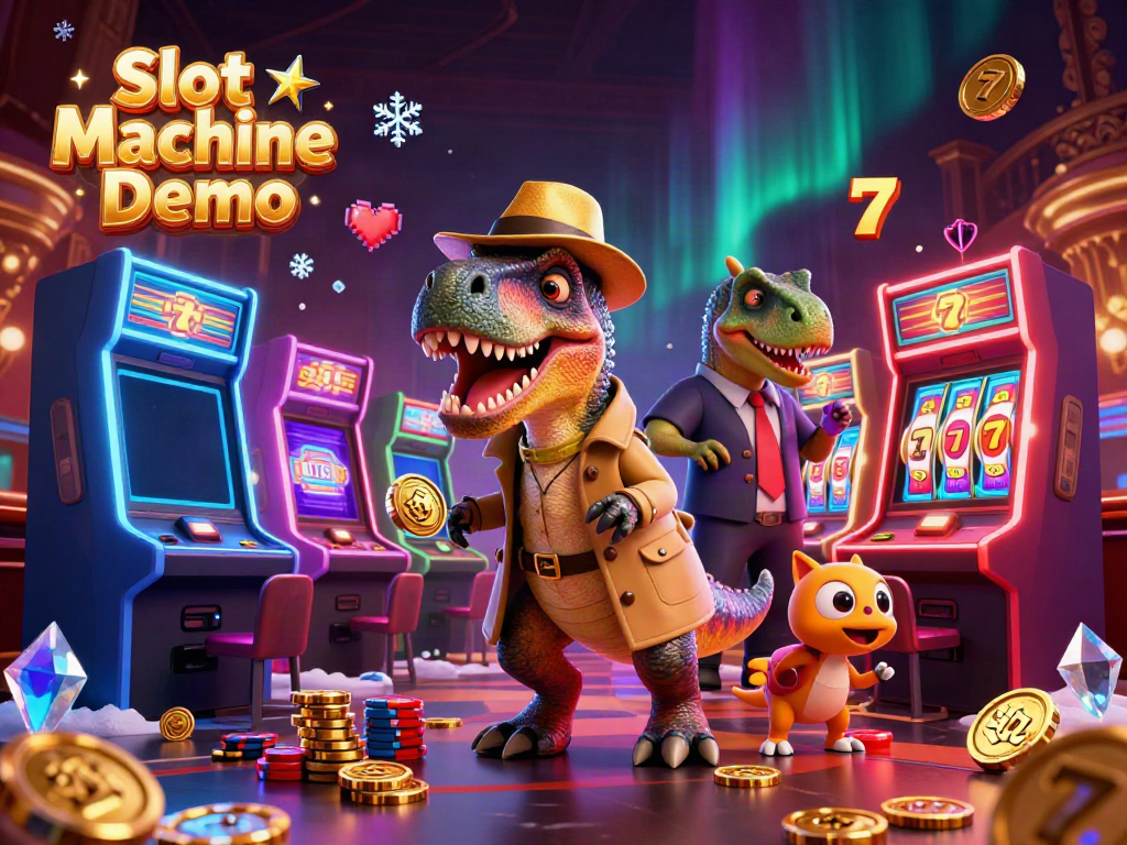 Experience the thrill of Slot Machine Demo with colorful characters and vibrant casino elements.