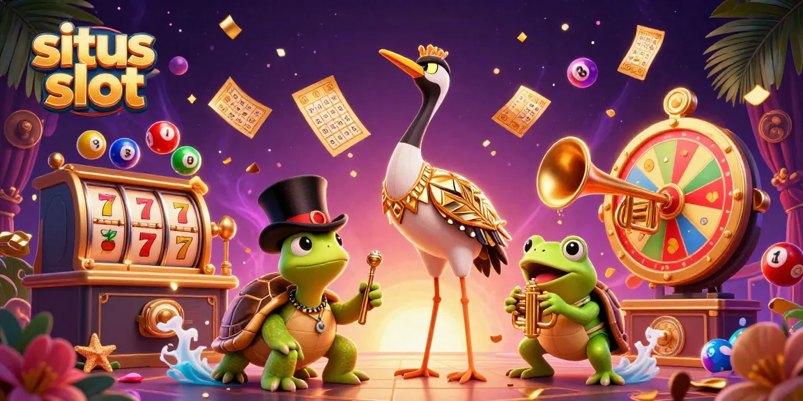 Spin to win at situs slot with stunning 3D characters and engaging slot game elements in a vibrant casino atmosphere.