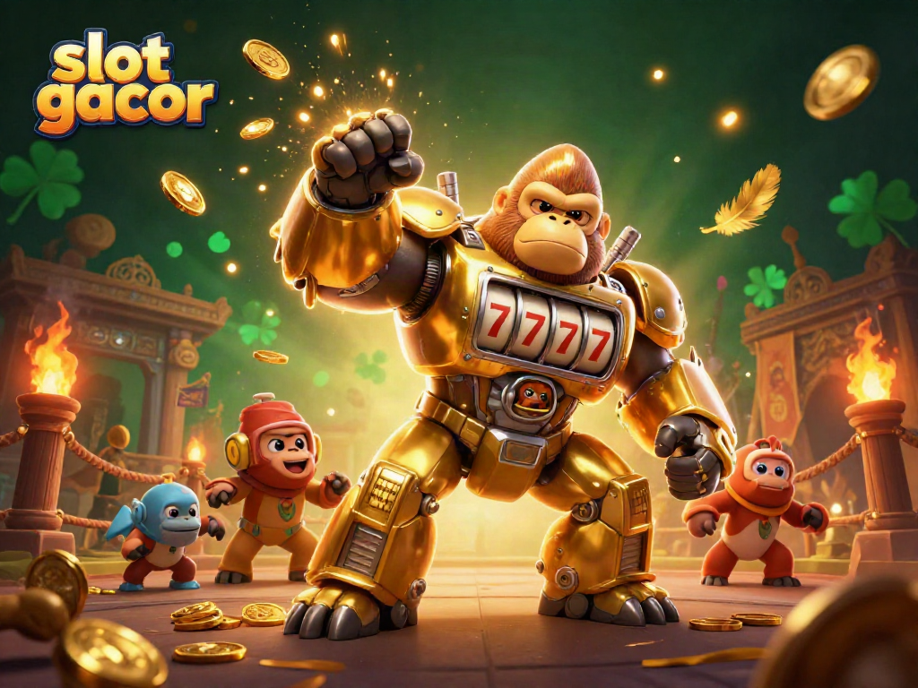 Experience thrilling slot gacor action with energetic characters and vibrant casino elements.