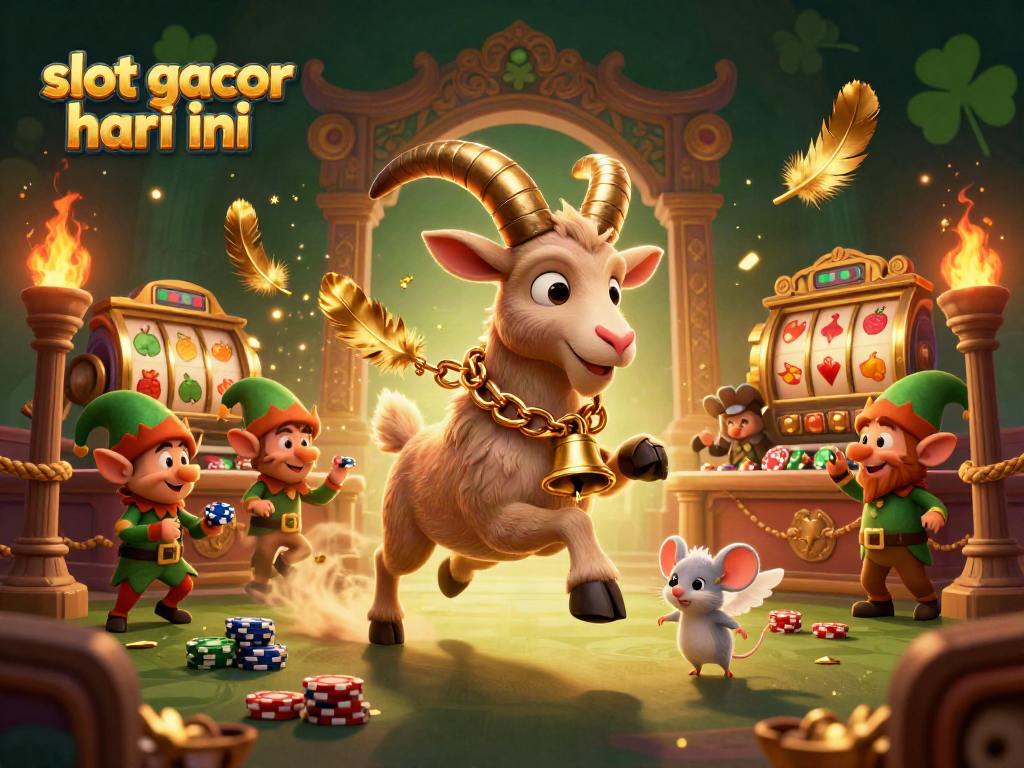 Engage in thrilling slot gacor hari ini action with cartoon Krampus at a festive casino.